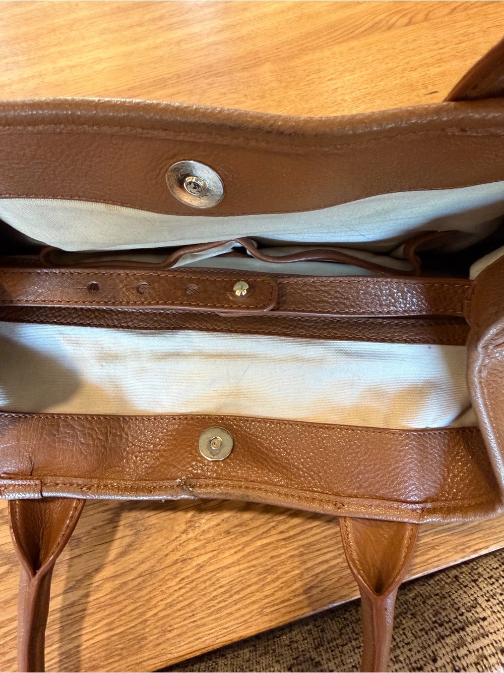 Tory Burch Brown Perforated Logo Leather Satchel - Picture 5 of 10